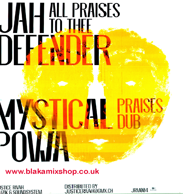 12" All Praises To Thee/Who Jah Bless JAH DEFENDER/IYAH RANKS/